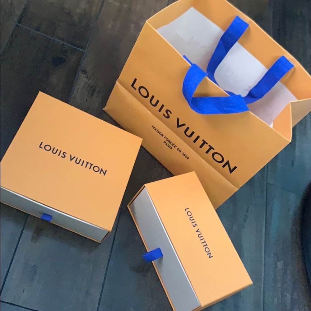 Louis Vuitton boxes and bag